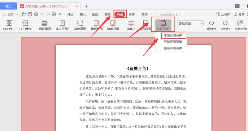 怎么给 PDF 文件添加页码